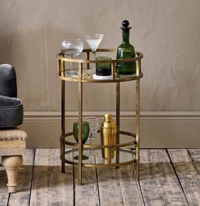 Luxury Design Iron and Glass Drink Table Modern Metal <b>Stool</b> High Quality Commercial Buyers Hot Selling Best Handicraft Export - Product Image 2