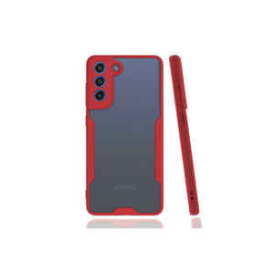 Coque en silicone antichoc MSRA Parfe Series pour Samsung Galaxy S21 FE, anti-traces de doigts, dissipation thermique, coque souple rouge PC A24 - Product Image 1