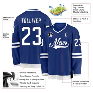 Maillot de Hockey sur Glace Canada Respirant de Haute Qualité Personnalisable Toronto Design Vente en Gros Sublimation Maille Uniforme OEM Impression - Product Image 3