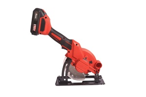 Outils électriques portables, <span class=keywords><strong>scie</strong></span> <span class=keywords><strong>circulaire</strong></span> miniature sans fil 20V pour acier et bois 7000 tr/min avec <span class=keywords><strong>rail</strong></span> de guidage et batteries 2.0/4.0Ah - Product Image 4