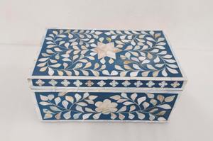 Premium Quality Vintage Style Bone Inlay Storage Chest With Lock System For Jewelry And <b>Keepsake</b> Storage At Affordable Price - Product Image 2