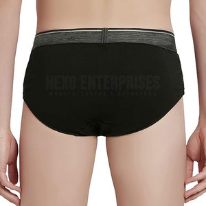 Venta al por mayor de ropa interior sexy de tiro medio de los hombres de encargo del logotipo de la etiqueta privada cintura elástica transpirable algodón sólido estampado patrón surtido - Product Image 4