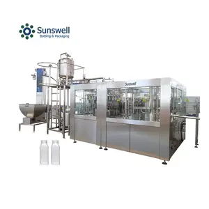 PET Bottle Freshly Squeezed Concentrated Fruit Juice Production Line Hot Filling Seed Aloe Mango Juice Bottling Capping Machine
