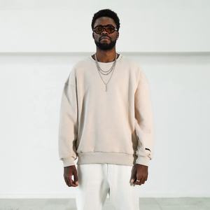 Sweat-shirt à capuche pour homme en coton 100% personnalisé OEM, tendance hiver 2025, logo embossé de haute qualité, poche en polaire surdimensionnée - Product Image 4