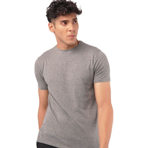 Meilleure vente T-shirt décontracté en coton pour hommes respirant T-shirts Streetwear à motif solide de qualité supérieure avec logo personnalisé - Product Image 1