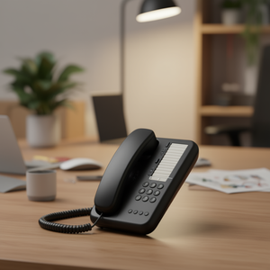 Téléphone fixe noir Nemo avec design filaire pour la maison et le bureau - Product Image 3