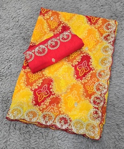 Sarees en soie semi-satinée de qualité supérieure banarasi avec tissage inspiré des Banaras sur tout le saree de Tasarika - Product Image 2