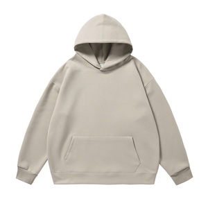 Venta al por mayor 500g algodón en blanco liso Sudadera con capucha hombres personalizado de gran tamaño Streetwear hombres de peso pesado sudaderas con capucha - Product Image 4