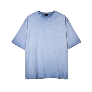 T-shirt d'été unisexe en tissu éponge 100% coton délavé à l'acide Style vintage surdimensionné à la mode imprimé personnalisé pour hommes femmes confort - Product Image 2