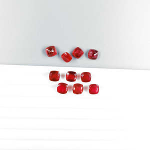 Natural Bangkok Ruby Cushions Polished Loose Gemstones 8mm & 9mm Rectangle <b>Beads</b> <b>Red</b> Color - Product Image 3