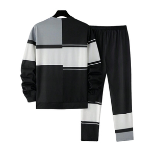 Chándales Otoño Invierno fabricante personalizado entrenamiento Jogging pulóver cremallera sudaderas con capucha trajes sudadera conjunto chándal para hombres - Product Image 2