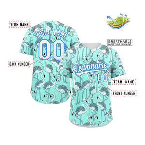 เสื้อเบสบอลซอฟต์บอลผู้ชาย คอวี สีเขียวขาว ทรงเข้ารูป ไซส์ใหญ่ แห้งเร็ว ระบายอากาศ ป้องกันแบคทีเรีย สำหรับผู้ใหญ่ ฝึกซ้อมทีม - Product Image 6