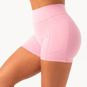 High Waist Elastic Waist Yoga Shorts Breathable <b>Tight</b> Pocket Outdoor Cycling Sports Shorts Scrunch Butt Lifting Yoga Shorts - Product Image 6