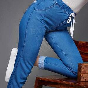 Conception de logo personnalisée, pantalon en jean pour femmes à séchage rapide, vêtements décontractés, pantalon en jean pour femmes de haute qualité - Product Image 5