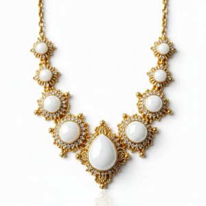 Collar de Perlas Naturales con Baño de Oro de 18k y Plata de Ley 925 para Mujer, Joyería de Piedras Preciosas para Fiestas, Regalo para Ella - Product Image 2