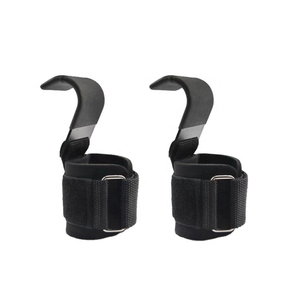 Training Hooks Weight Lifting Grip Hooks Wrist Support Straps <b>Weightlifting</b> Strap Hooks on Sale Now - Product Image 1