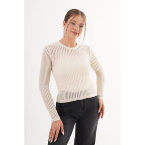 บอดี้สูทผ้าถักประดับเพชรแบบโปร่งใสสำหรับผู้หญิง - Product Image 3