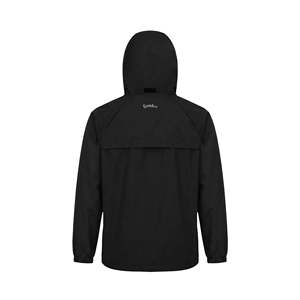 Chaqueta Cortavientos para Hombre, Color Gris Oscuro, Cuello Alto, Cierre de Botones, Manga Larga, Tejido Sólido de Poliéster - Product Image 5