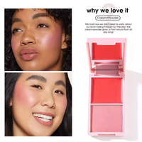 Poudre pressée personnalisée et en gros Palette de fard à joues personnalisée Fard à joues hautement pigmenté Rouge à lèvres Fard à joues Marque privée pour femmes