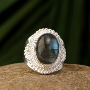 Derniers bijoux bohème en argent sterling 925 Labradorite naturelle forme ovale faite à la main pour femmes bijoux fins à la mode fêtes de mariage - Product Image 1