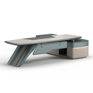 Escritorio Ejecutivo Modular Moderno de Lujo en Forma de L, de MDF Marrón, con Garantía de 3 Años, Marca ML, para Uso en el Hogar o para Directores Generales - Product Image 1
