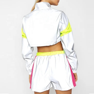 OEM Manufacturer Custom <b>Women</b> <b>Windbreaker</b> Set Custom Panels Made <b>WindBreaker</b> Nylon Suit's for <b>Women</b> - Product Image 3