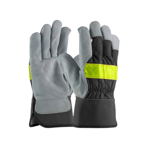 Gants de travail en cuir de construction avec logo personnalisé 100% - Product Image 1
