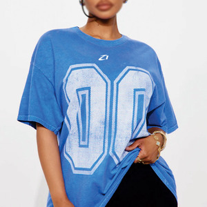Custom Logo Boxy Cropped Top Sports <b>Tshirt</b> Oversized Tee Unisex Clothes Football Streetwear Mesh Jersey Outfit T-shirt for Women - Product Image 6