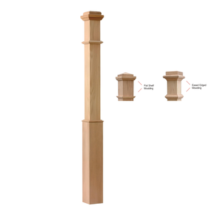 Hot Box Newels 4090P 55 ''Longueur Bois Massif Érable Dur Conception Traditionnelle Écologique Boîte D'escalier Personnalisée Newels - Product Image 4