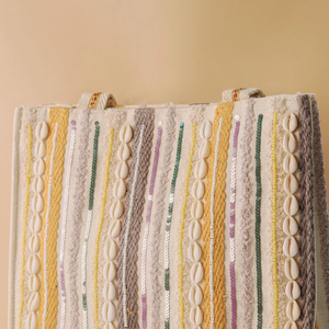 2024 sac fourre-tout matelassé perlé pour femmes sac à main décontracté avec fermeture ouverte et décoration à paillettes pour l'exportation par glowin fashion - Product Image 5