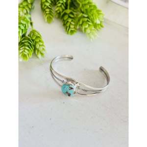 Larry Moses Yazzie Royston Fashion <b>Cuff</b> <b>Bracelet</b> Handcrafted with Turquoise & Sterling <b>Silver</b> - Product Image 4