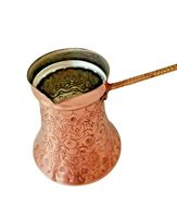 Cafetière turque en laiton martelé à la main, écologique, 250 ml, pour cuisinière, avec poignée en bois, Ibrik Cezve