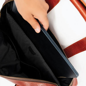 Good Quality Genuine Leather <b>Laptop</b> Messenger Briefcase Satchel Handbag 15 to 16 Inch Business Travel Shoulder Portable - Product Image 4