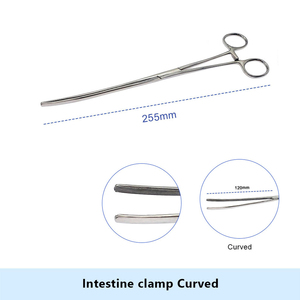 Klem usus penjualan atas trauma 25.5cm <span class=keywords><strong>Forceps</strong></span> bedah baja kualitas tinggi forsep usus oleh instrumen pedal tulang belakang - Product Image 4