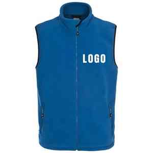 Gilet en polaire souple personnalisé pour hommes Gilet sans manches pour l'extérieur avec étiquette de logo brodée pour l'uniforme de travail et le camping - Product Image 4