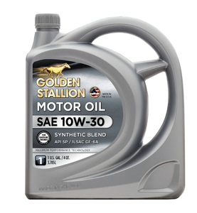 Golden Stallion Synthetic Blend <b>SAE</b> <b>10W</b>-<b>30</b> Anti-Wear Automotive Lubricant Motor Oil 3 Pack 5 Quart - Product Image 1