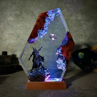 Lampe LED en résine faite à la main en forme de fleur, veilleuse, statue de plongée, thème sous-marin, cadeau Fête des Mères, marque Sack