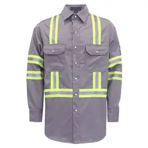Özel yapılmış FR kaynak yangın geciktirici gömlekler toptan fiyat erkekler yangın geciktirici gömlek erkekler için 2023