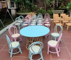 Sisu ชุดโต๊ะเก้าอี้เด็กดีไซน์ทันสมัยคุณลักษณะความปลอดภัยหัตถกรรมหวายสำหรับรับประทานอาหารห้องครัวโรงเรียนเฟอร์นิเจอร์สำหรับเด็กเล็ก - Product Image 5