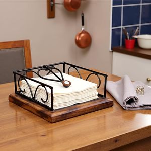 Servilletero de metal de calidad superior con diseño elegante perfecto para comedor, hogar y decoración de mesa de eventos - Product Image 2