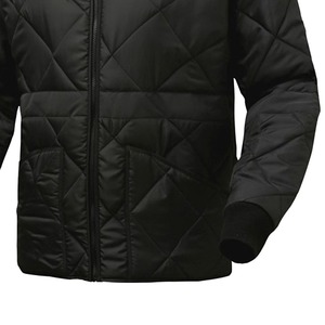 เสื้อแจ็คเก็ตผ้าโพลีเอสเตอร์สำหรับผู้ชายเสื้อคลุมขนสัตว์สีดำพร้อมเทปสะท้อนแสง - Product Image 2