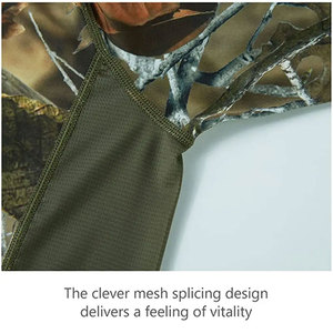T-shirt en coton bambou tendance, sweat à capuche camouflage pour la pêche, performance séchage rapide, protection UPF50+, chemises de chasse - Product Image 6