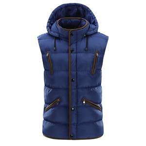 Wholesale New Fashion Custom logo 2026 Sleeveless Polyester Padded <b>Waistcoats</b> Winter Heavy Light Vest for Men - Product Image 1