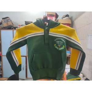 Sweat-shirt décontracté pour enfants avec capuche, unisexe, en polyester satiné, couleur bordeaux, design uni, uniforme scolaire pour garçons et filles - Product Image 4