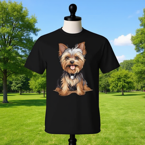 T-shirt promotionnel avec image de chien de race Yorkshire Terrier (Yorkie) mignon - Product Image 3