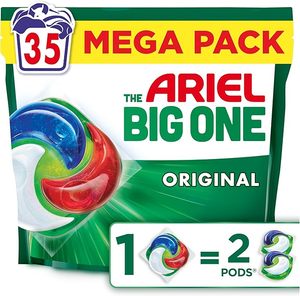 Cápsulas de Lavandería Ariel The Big One, 35 Lavados, Original - Eliminación de Manchas y Olores, Disolución Rápida en Agua Fría, Cápsulas Ariel - Product Image 2