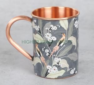 Mocsow Mule Taza de cobre Salud Beneficiosa Metal antiguo Drinkware con asa Tazas de cobre esmaltado para beber agua - Product Image 5