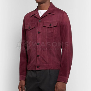 สำหรับใช้ในชีวิตประจำวัน เสื้อแจ็คเก็ตทรัคเกอร์ลำลองสำหรับผู้ชาย ผ้าเนื้อนุ่มสบาย สตรีทแวร์ เสื้อคลุม - Product Image 4