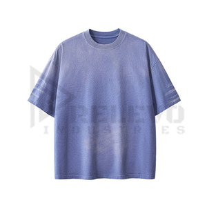 T-shirt pour femme en coton lourd 280G, délavé à l'acide, coupe ample, style streetwear, avec motif de lettres, OEM - Product Image 4