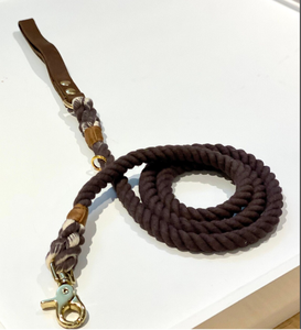 Rope <b>Dog</b> <b>Leash</b> | <b>Dog</b> <b>Leash</b> | Cotton Rope <b>Leash</b> | <b>Leash</b> | Grey Purple Colored Cotton Rope Handmade <b>Dog</b> <b>Leash</b> Pet <b>Leash</b> Set - Product Image 2